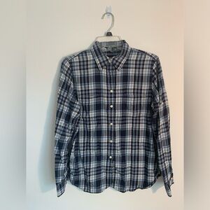 Ralph Lauren 100% cotton blue plaid button down